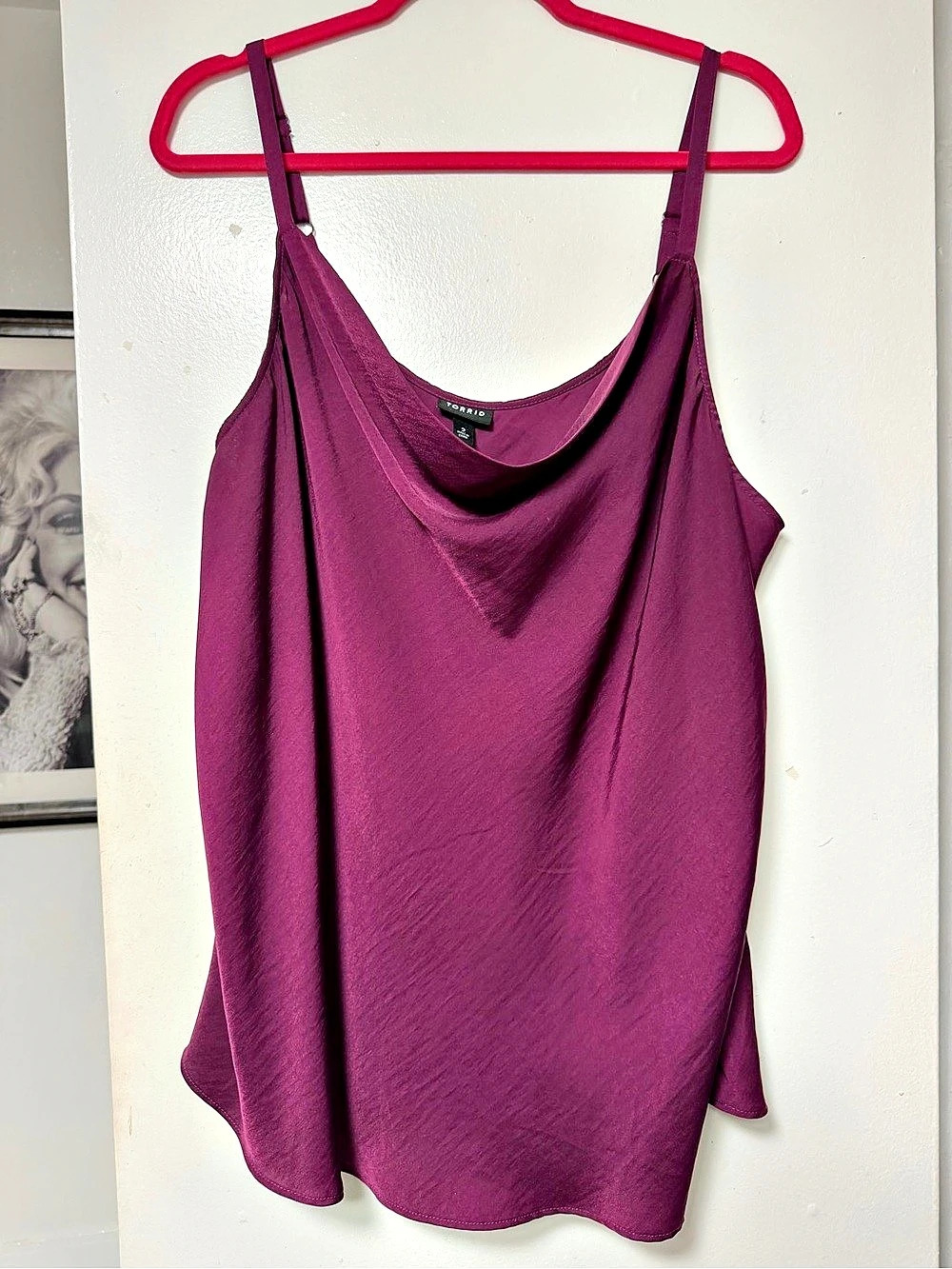 Torrid Purple Cowl Neck Camisole Size 2 Like New
